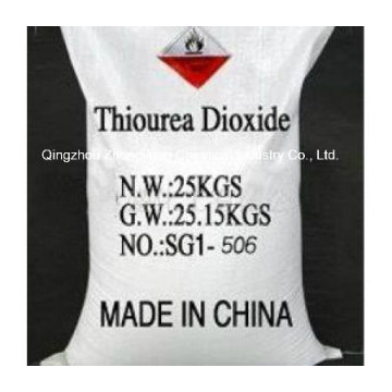 99% de dioxyde de thiourée, utilisé comme intermédiaire pharmaceutique, accélérateur de vulcanisation dans l&#39;industrie du caoutchouc